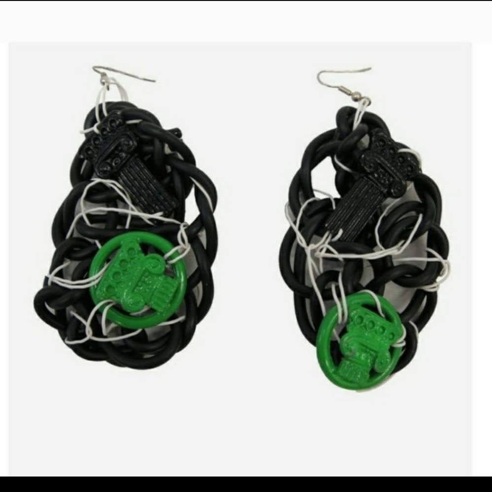Save The Queen PVC earrings